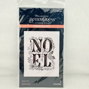Spellbinders BetterPress Christmas Press Plate - Festive Noel - BP-053 Paper Art